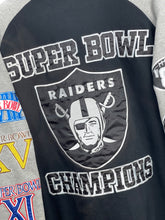 Carregar imagem no visualizador da galeria, NFL Raiders Super Bowl Champions Varsity Jacket - XXLarge
