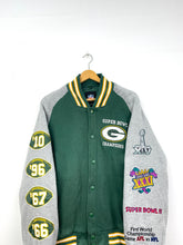Lade das Bild in den Galerie-Viewer, NFL Packers Super Bowl Champions Varsity Jacket - Medium
