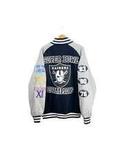 Cargar imagen en el visor de la galería, NFL Raiders Super Bowl Champions Varsity Jacket - XXLarge
