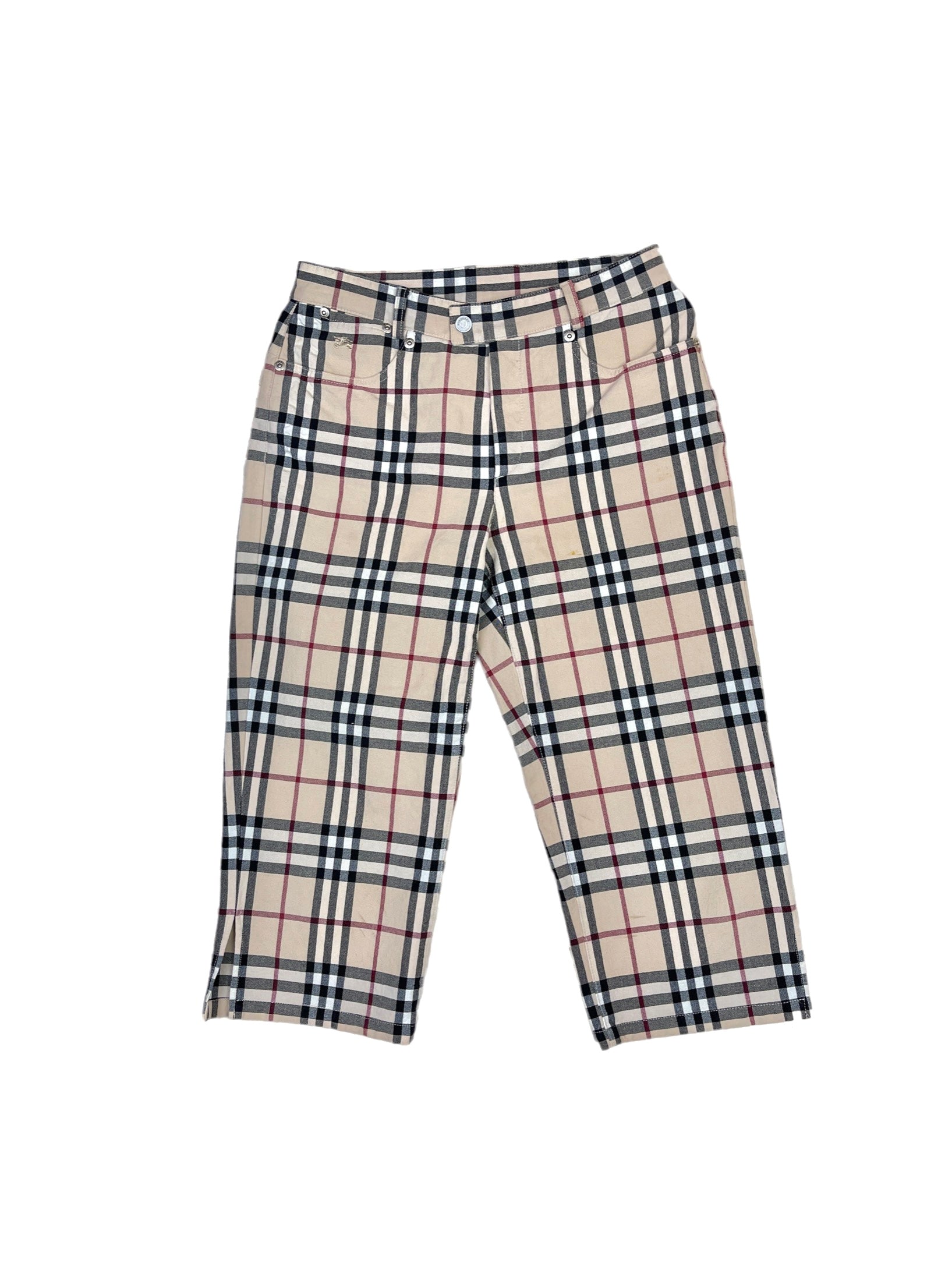 Burberry Louane Check Side Stripe Stretch Cotton Pants  Nordstrom
